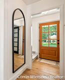 Modern Farmhouse 6 Lite Glass Window Hemlock Wood Front Door