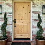 Rustic Knotty Alder 2 Panel Arch Top Exterior Door