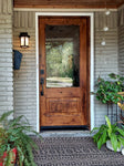 Modern Farmhouse Knotty Alder 3/4 Lite Clear Glass Exterior Door