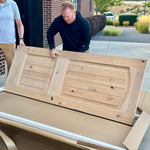 Rustic Arch Top V-Groove Knotty Alder Wood Interior Door