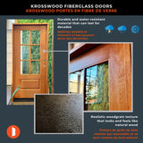 PINNACLE Craftsman 6 Lite Glass Wood-Like Fiberglass Front Door