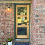 Modern Hemlock 3 Lite Clear Glass Window Exterior Door