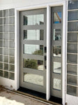 Modern Hemlock 5 Lite Clear Glass Window Exterior Door