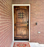 Mediterranean Arch Top Knotty Alder Wood Front Door