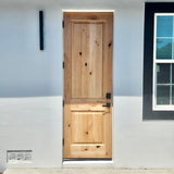 Rustic Knotty Alder Square Top Exterior Door