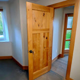 Craftsman Knotty Alder Wood 3 Panel Interior Door