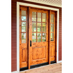 Modern Farmhouse Knotty Alder 9 Lite Clear Glass Exterior Door