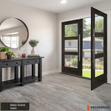 BRIGHTON Faux Pivot Modern Glass Fiberglass Front Double Door