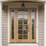 French Knotty Alder 12 Lite Clear Glass Exterior Door