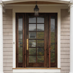 French Knotty Alder 12 Lite Clear Glass Exterior Door