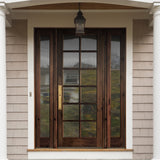 French Knotty Alder 12 Lite Clear Glass Exterior Door