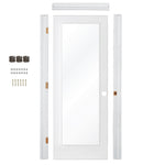 Modern Full Lite Clear Glass Window MDF Interior Door