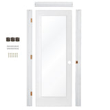 Modern Full Lite Clear Glass Window MDF Interior Door