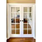 French 10 Lite Glass Window MDF Interior Double Door