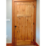 Craftsman Knotty Alder Wood 3 Panel Interior Door