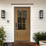 UINTAH Modern Farmhouse 6 Lite Glass Exterior Fiberglass Door