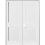 Shaker MDF 2 Panel Interior Double Door - Krosswood